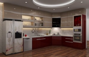 Tủ bếp kịch trần tối đa không gian lưu